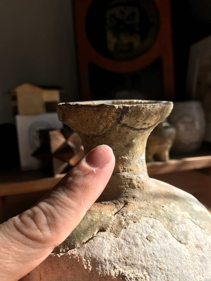 室町時代　古瀬戸　水注　焼き物　骨董　アンティーク　壺