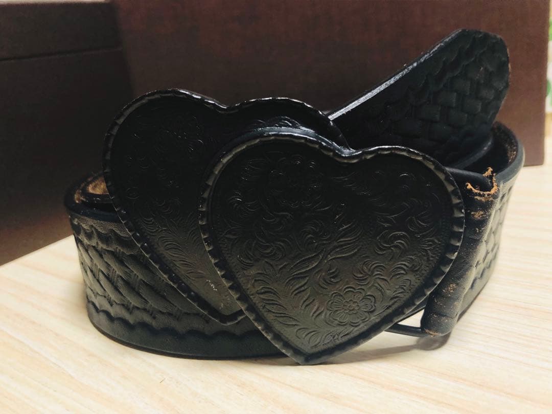 NUMBER (NINE) ブラックレザーベルト　ユニセックス☆