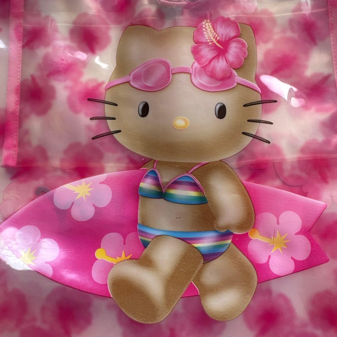 ハローキティ 日焼けキティ プールバッグ　ビニールバッグ レトロ
