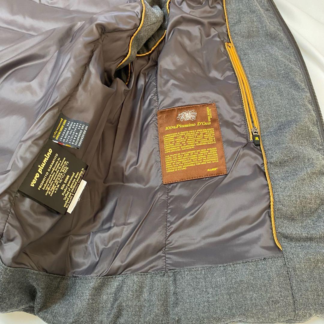 美品MooRER OLIVER-Lウールカシミアダウンベストグレー48 Ｌサイズ