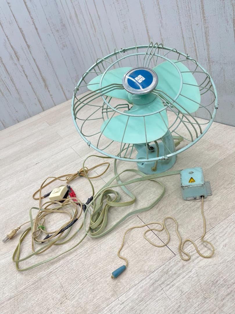 昭和レトロ ナショナル 天井吊り下げ扇風機 30RI 動作確認済 リモコン付き