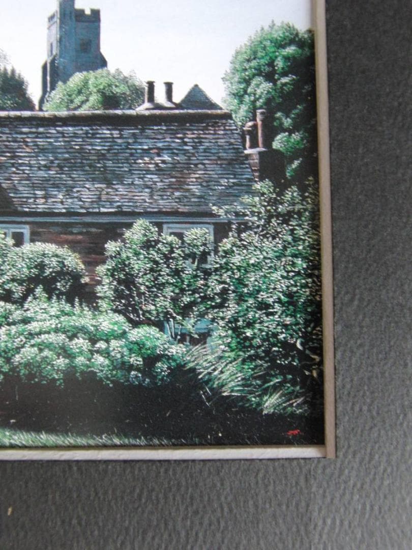 原雅幸、【Six Bells坂の家並み】、希少な額装用画集より