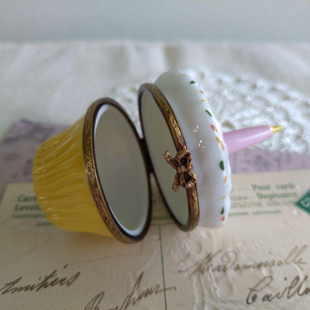 リモージュボックス　カップケーキ　誕生日　バースデー　フランス製　ヴィンテージ