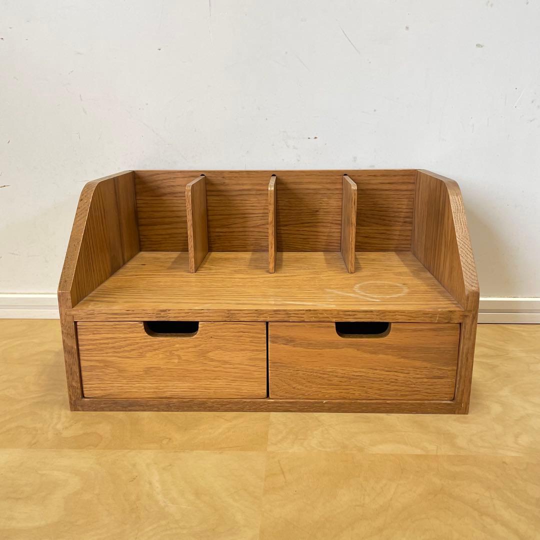 本立て 本棚 卓上ブックスタンド デスク収納 引き出し 木製ラック 北欧スタイル