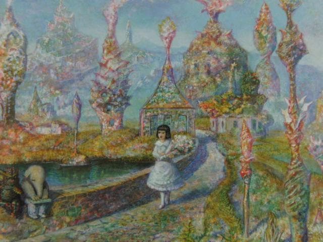 井上直久、デュエット、希少な画集より、新品高級額・額装付、状態良好