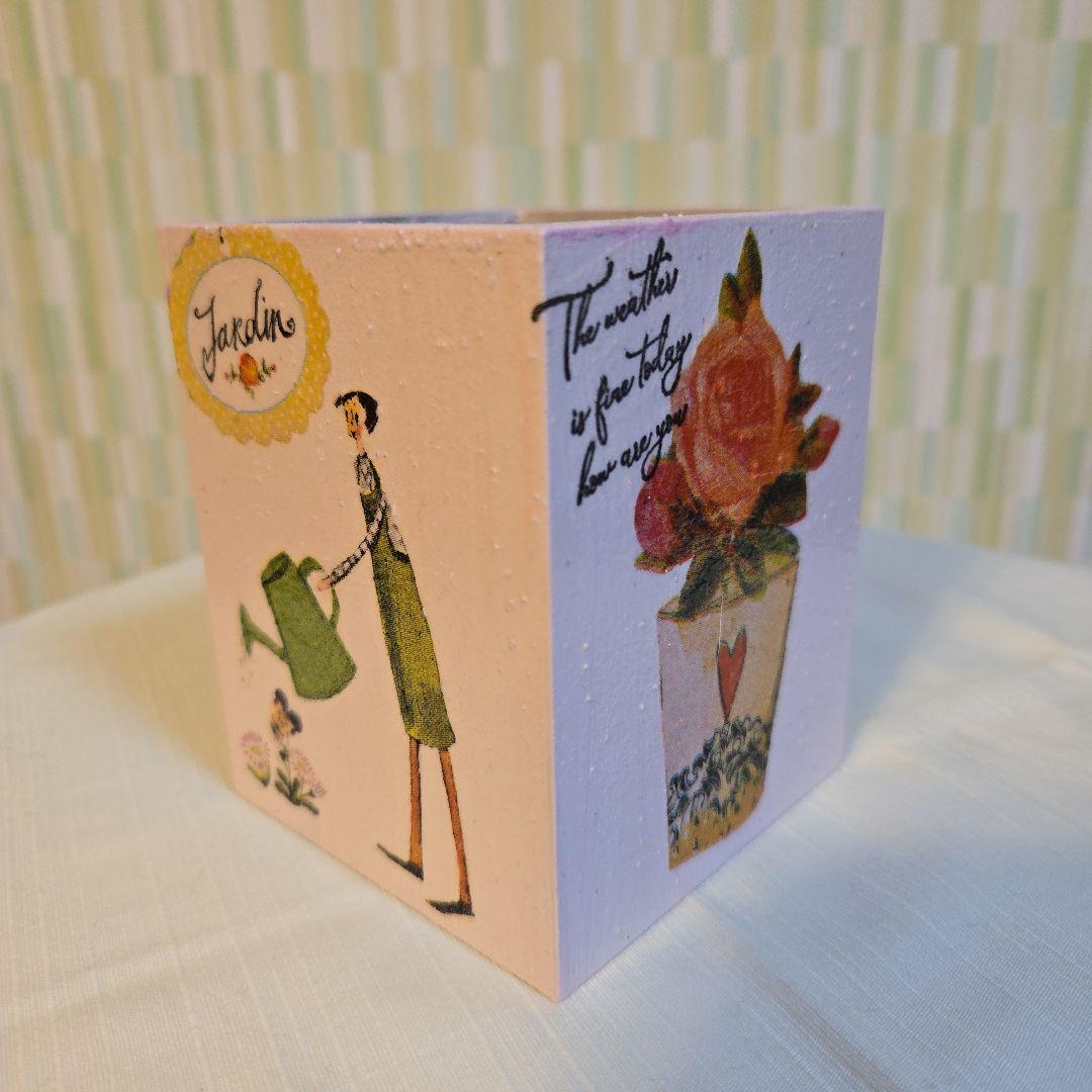 花柄紙製バスケットセット 7品