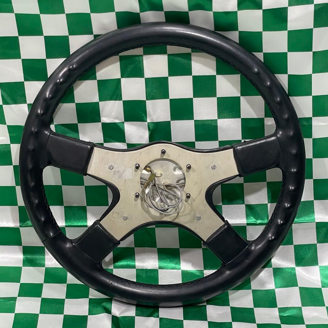 イタルボランテコルサスーパーレザー ステアリング 4スポーク 約35φ 美品