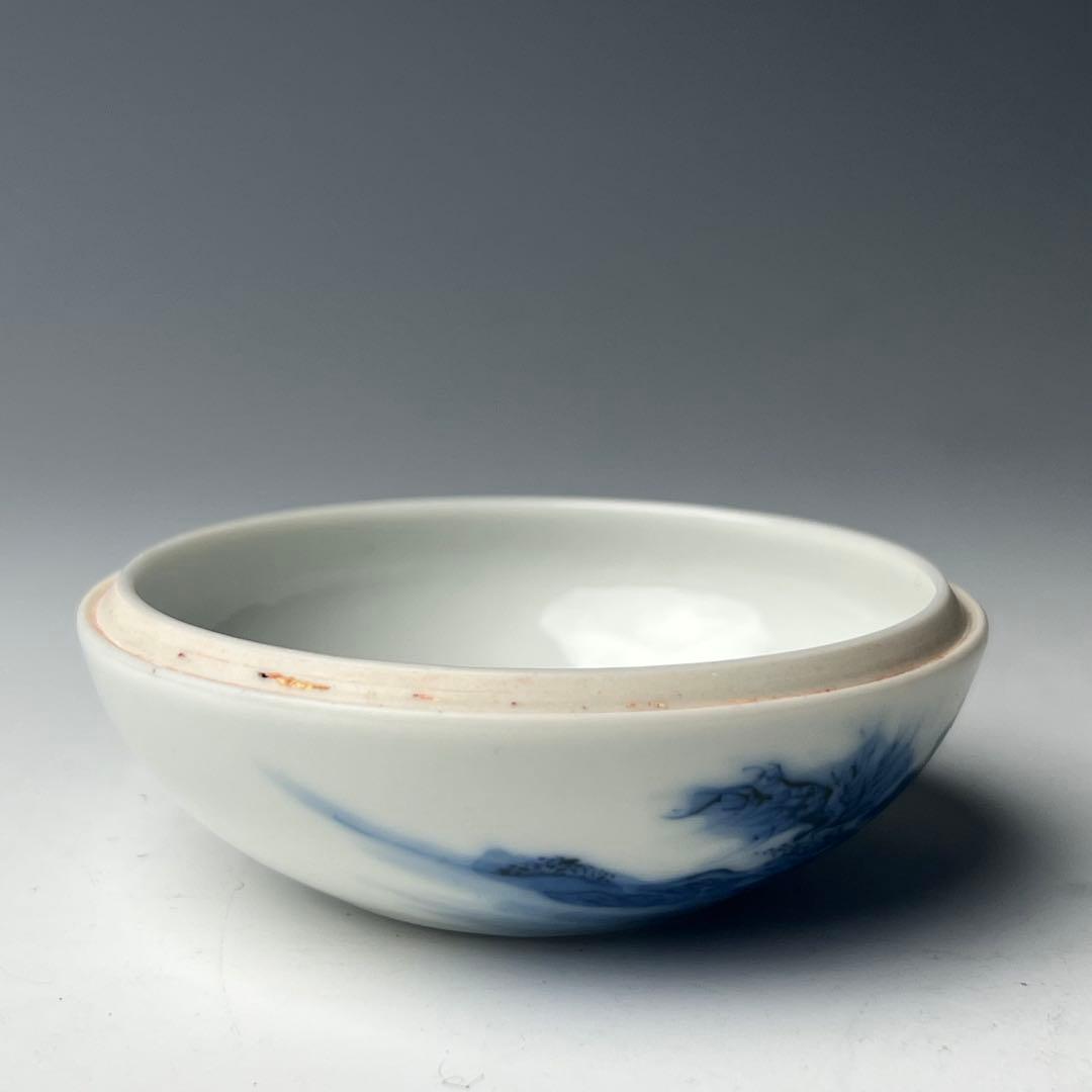 優美 青花山水人物紋印号 大清雍正年製 款 文房四宝 中国美術 古玩