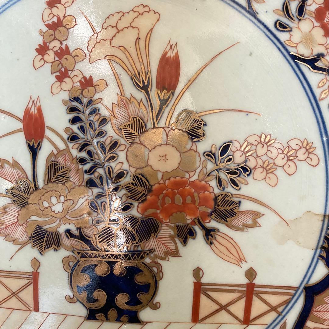 富貴長春　元禄花籠手大皿　江戸時代