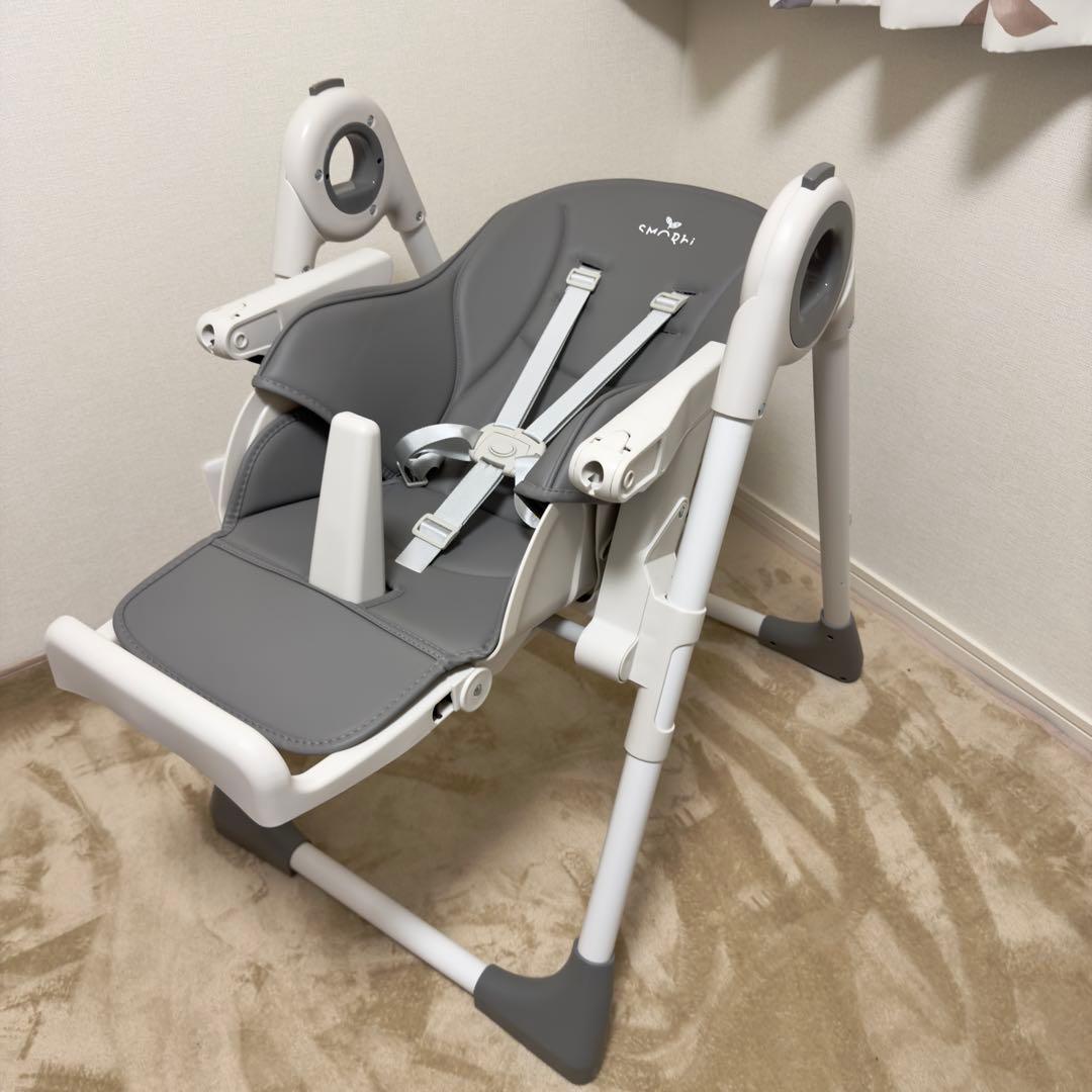 SMORbi ハイ&ローのびのびマルチチェア　折りたたみ グレー