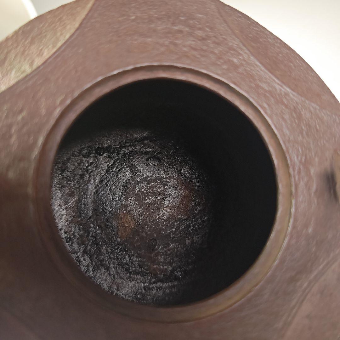 ウ318 銚子『釜師　須藤浄義造』『七宝　銚子　共箱　鉄製』茶道具