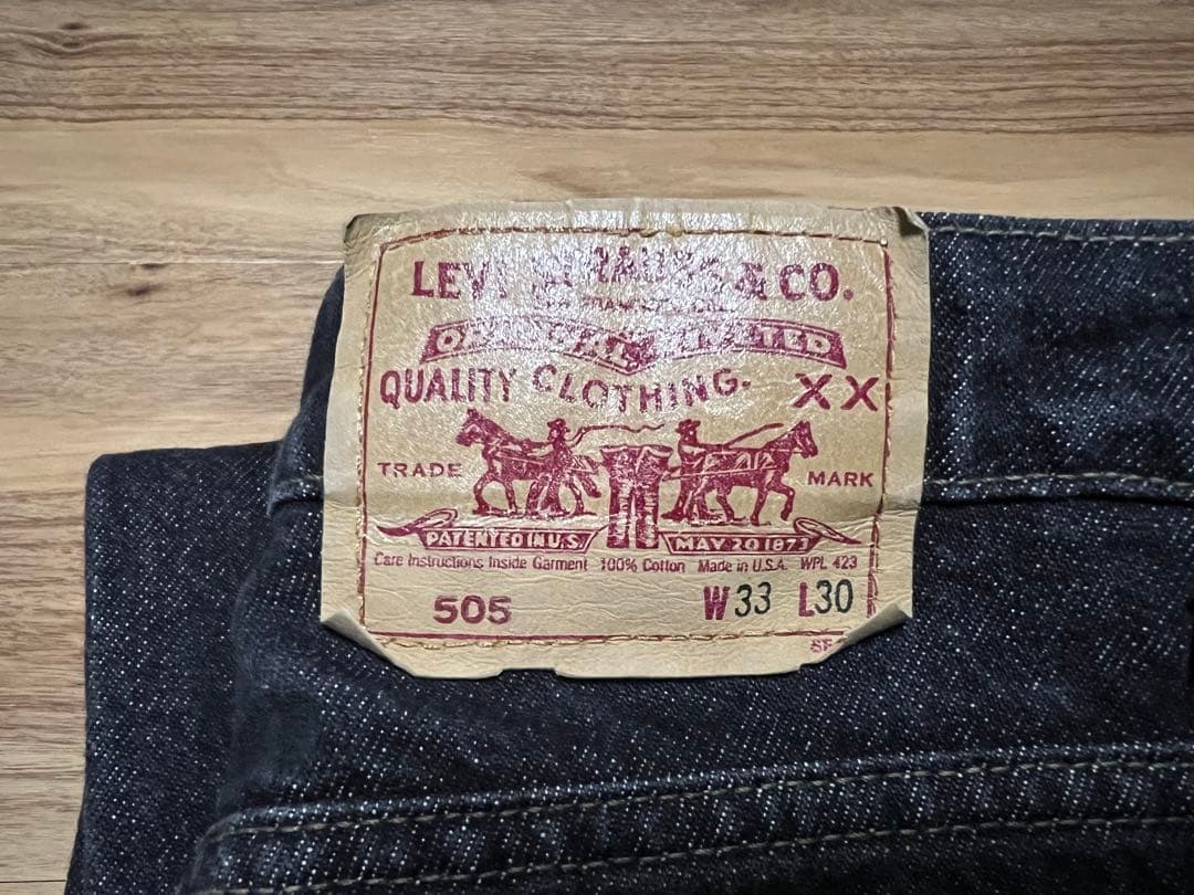 Levis 505 ブラック ジーンズ W33 L30 先染め USA製