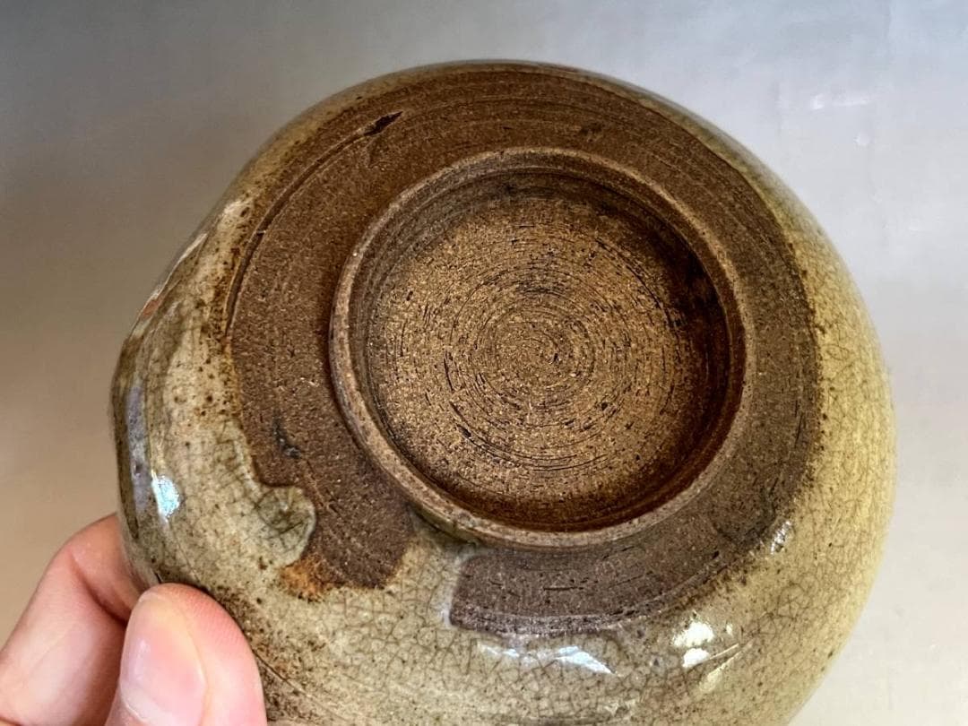 小鉢■古い鉢 鷹の図 絵瀬戸 鳥紋 瓢箪型 アテ皿 貫入皿 酒器時代物 骨董品■