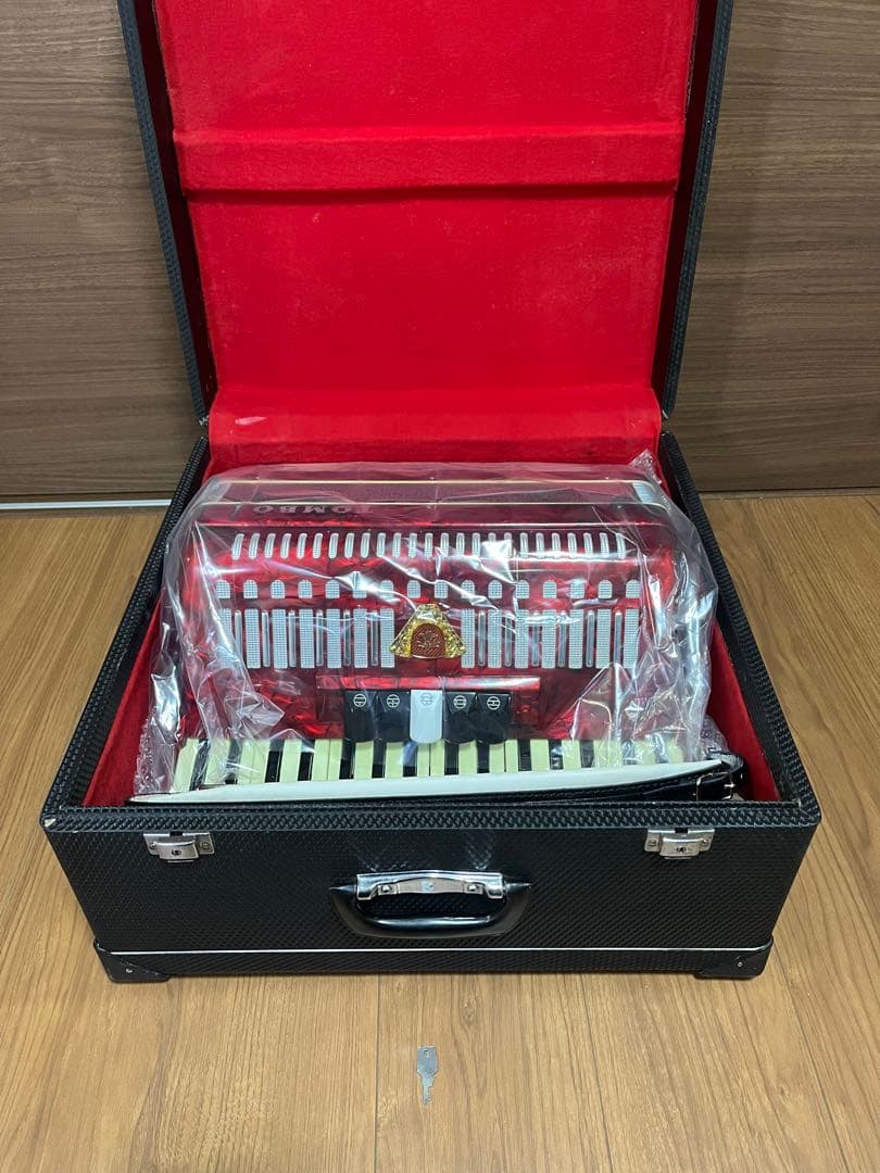 稼動品TOMBO トンボアコーディオン T-48 ケース付き 34鍵