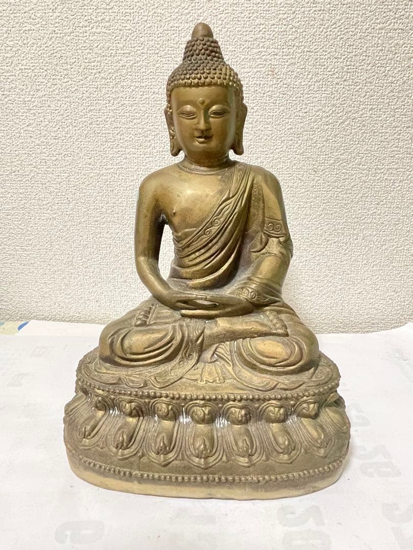 銅仏像　阿弥陀如来坐像　骨董　古美術