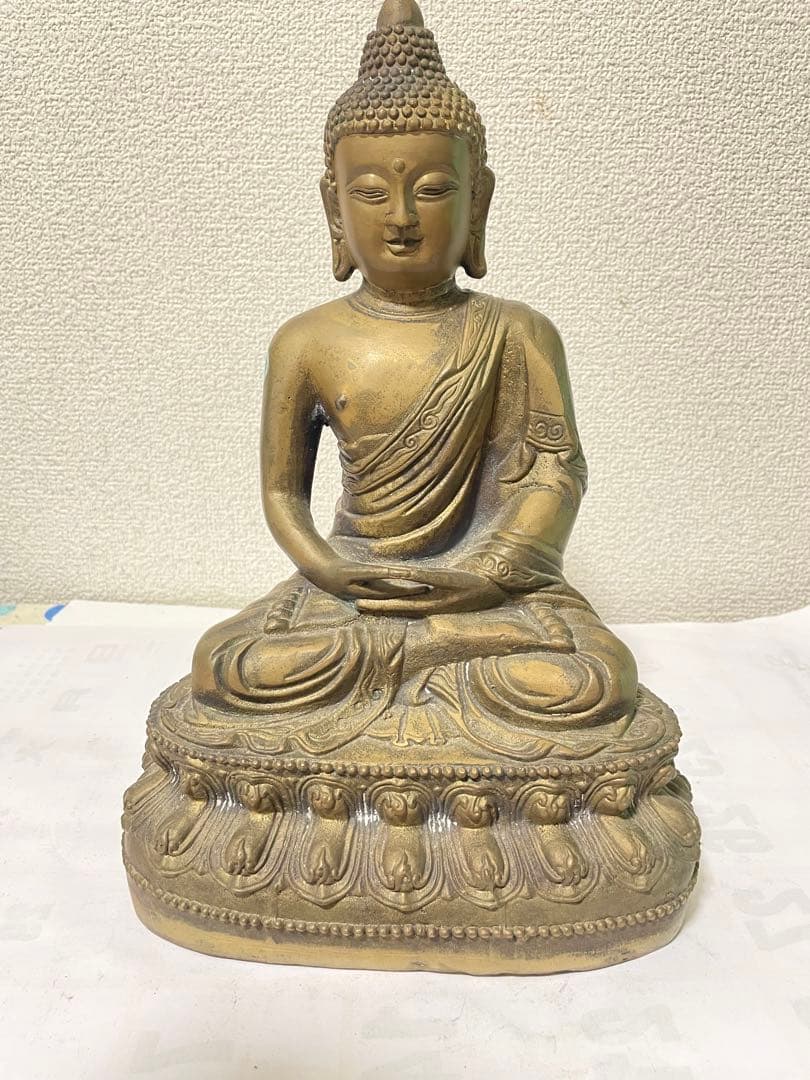 銅仏像　阿弥陀如来坐像　骨董　古美術