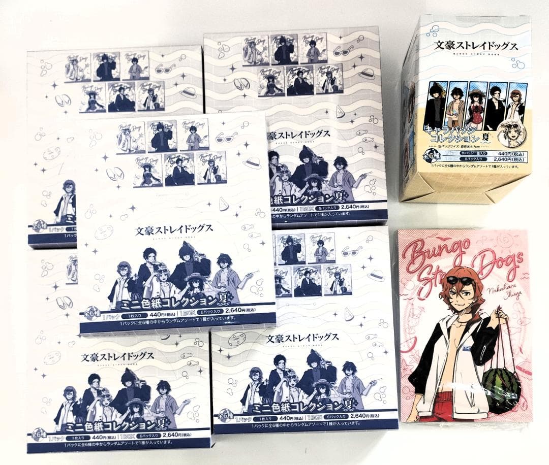 文豪ストレイドッグス ミニ色紙コレクション 夏+缶バッジ