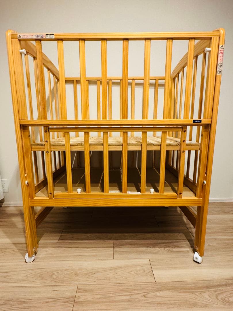 【送料込】カトージ ミニベビーベッド アーチ（ハイポジションタイプ）02027