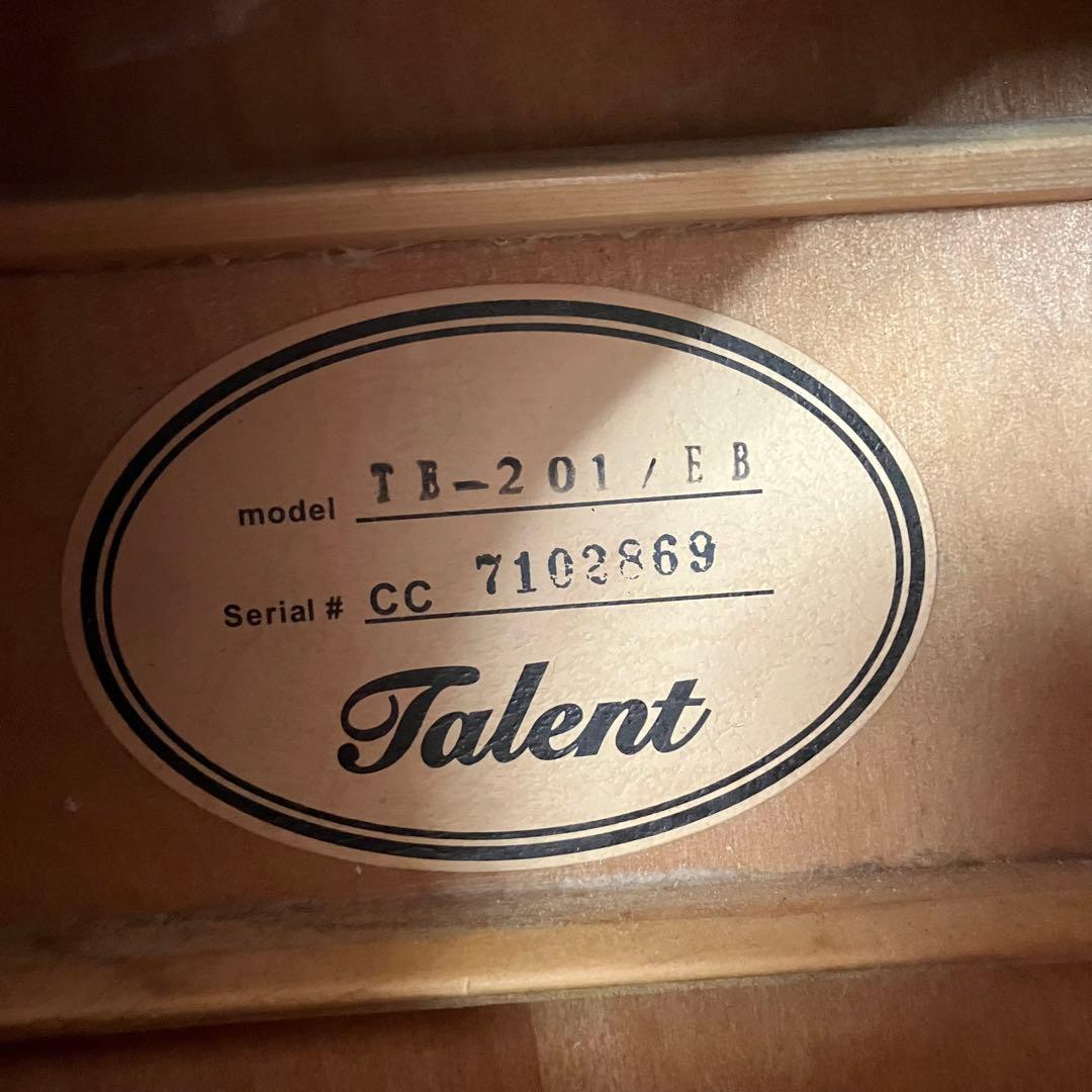 Talent アコースティックギター ブラック ハードケース付