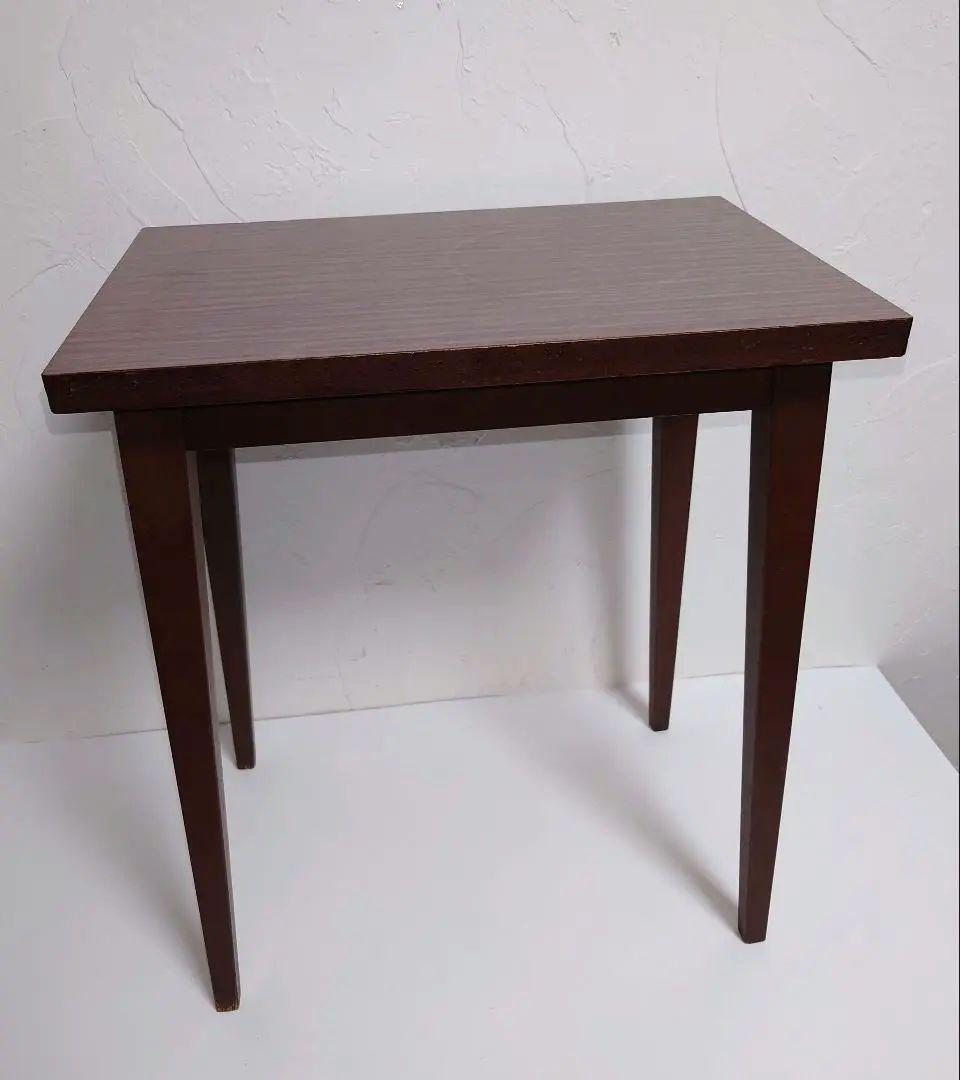 木製 テーブル サイドテーブル ミニテーブル デコラトップ 小机 昭和レトロ