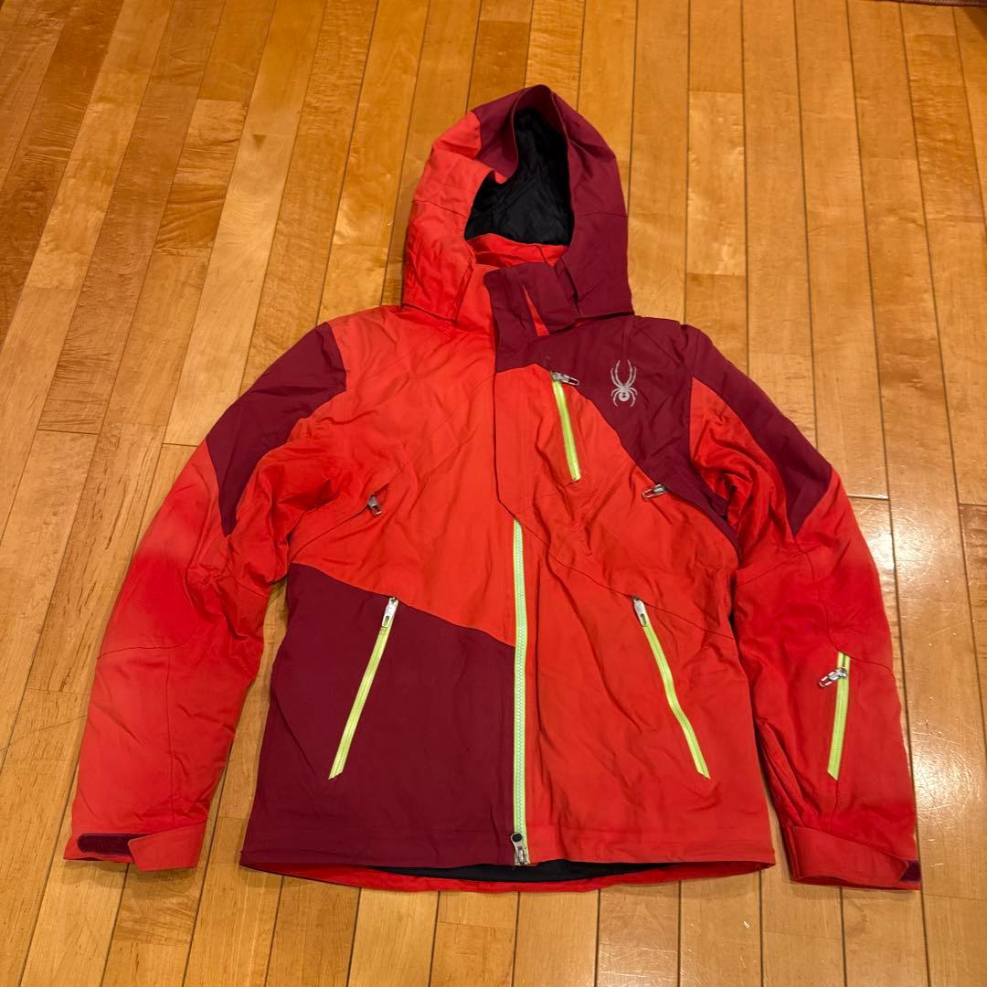 Spyder スキーウェア 赤/紫 フード付き　メンズM