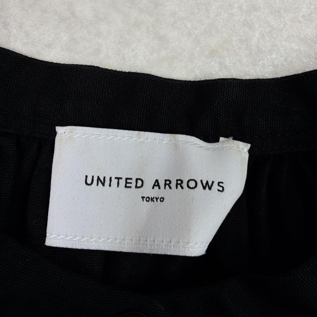 ユナイテッドアローズ コットン ティアード ミニ ワンピース チュニック　黒