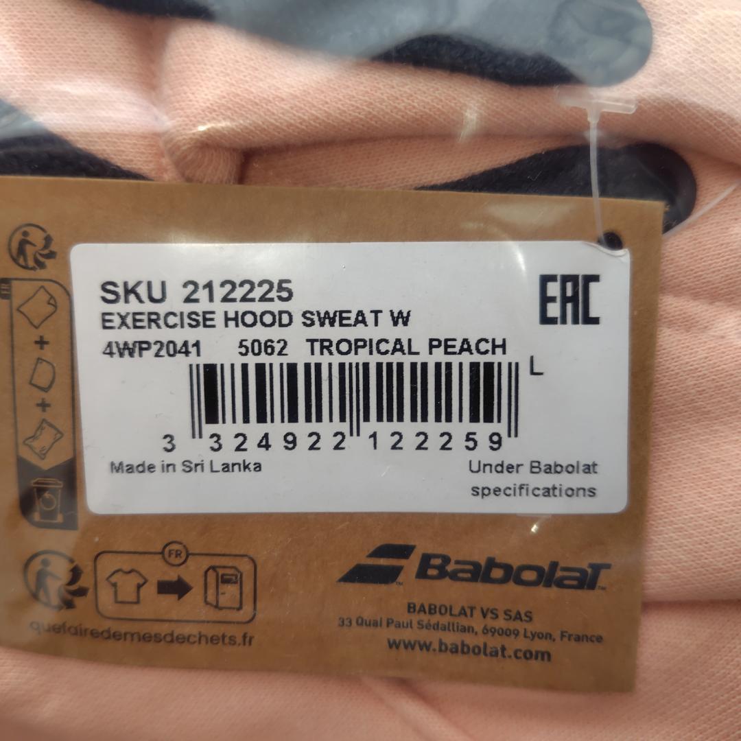 BABOLAT（バボラ） エクササイズ フード パーカー レディース（L）