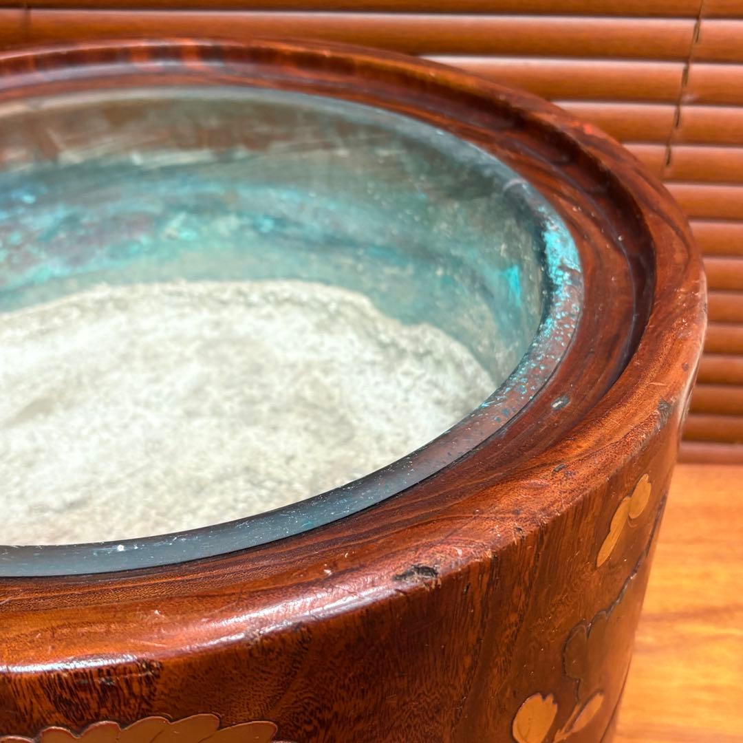 高級◎木製　高蒔絵　螺鈿　火鉢