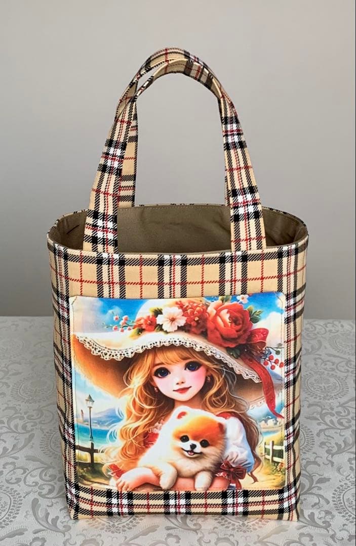 きゃんべる　ポメちゃん　トートバッグ　小物入れ