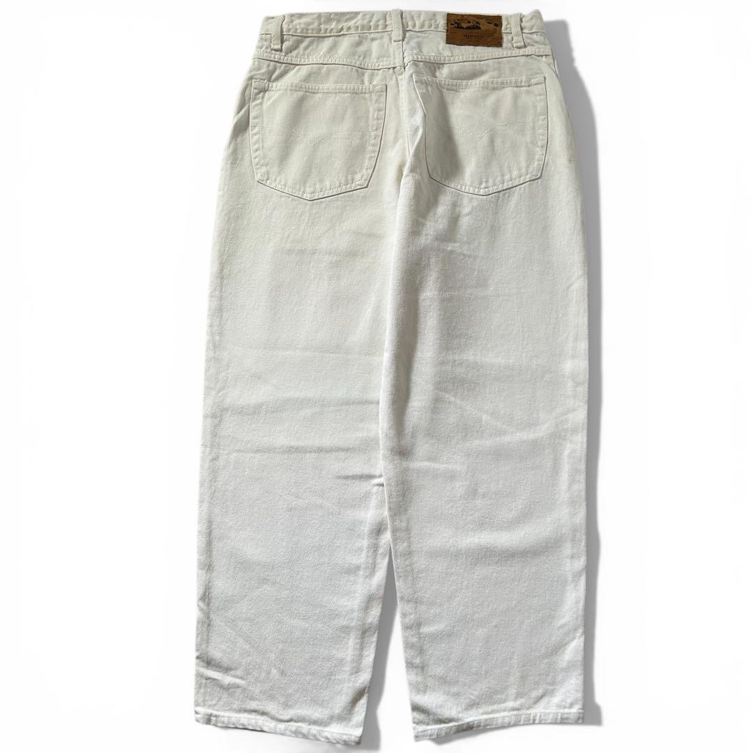 激レア 90s Anchor Blue バギーパンツ デニム W36 極太 白