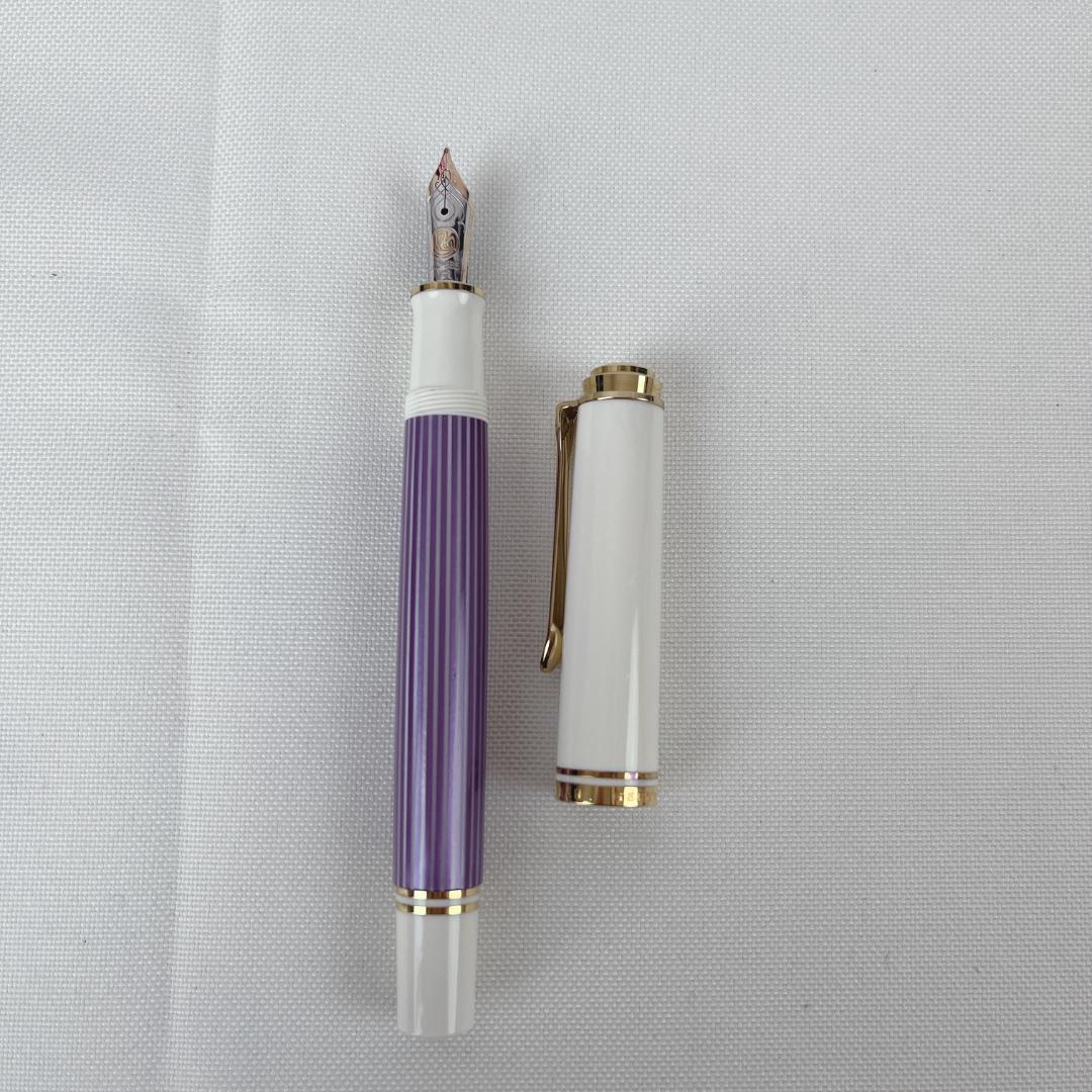 美品☘️ ペリカン スーベレーンM600バイオレット/ホワイト 万年筆