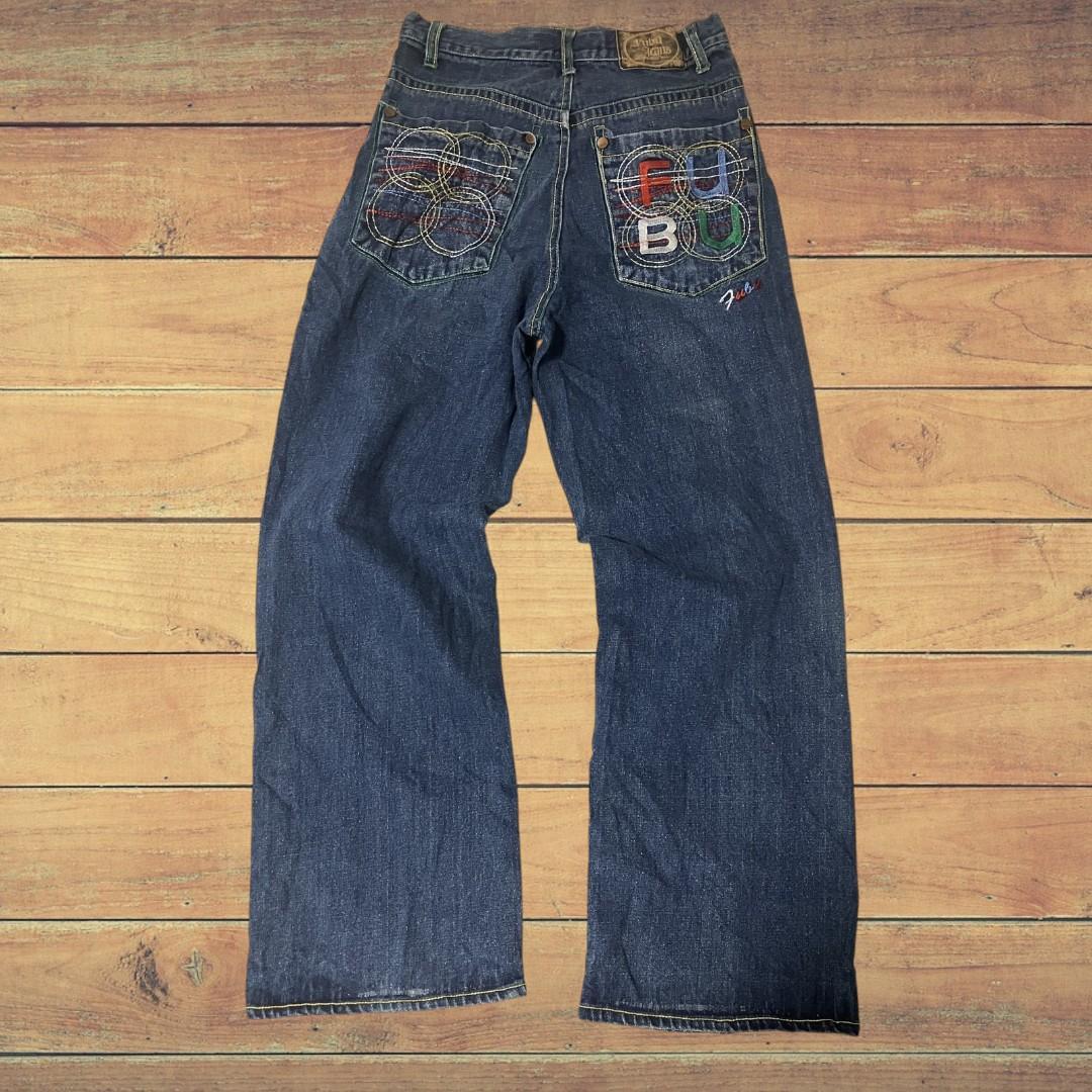 FUBU フーブ ジーンズ W32 Y2K バギー ロゴ Hip Hop