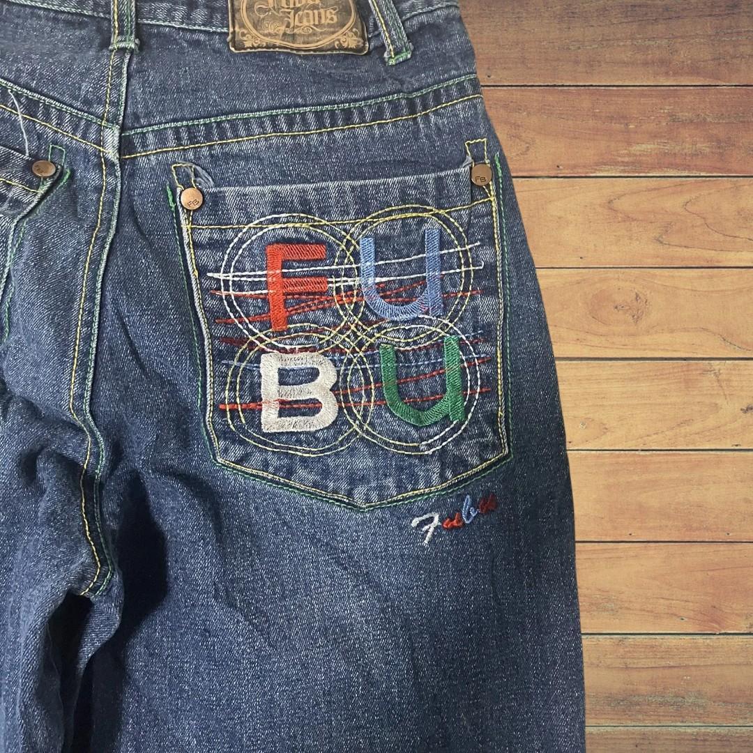 FUBU フーブ ジーンズ W32 Y2K バギー ロゴ Hip Hop