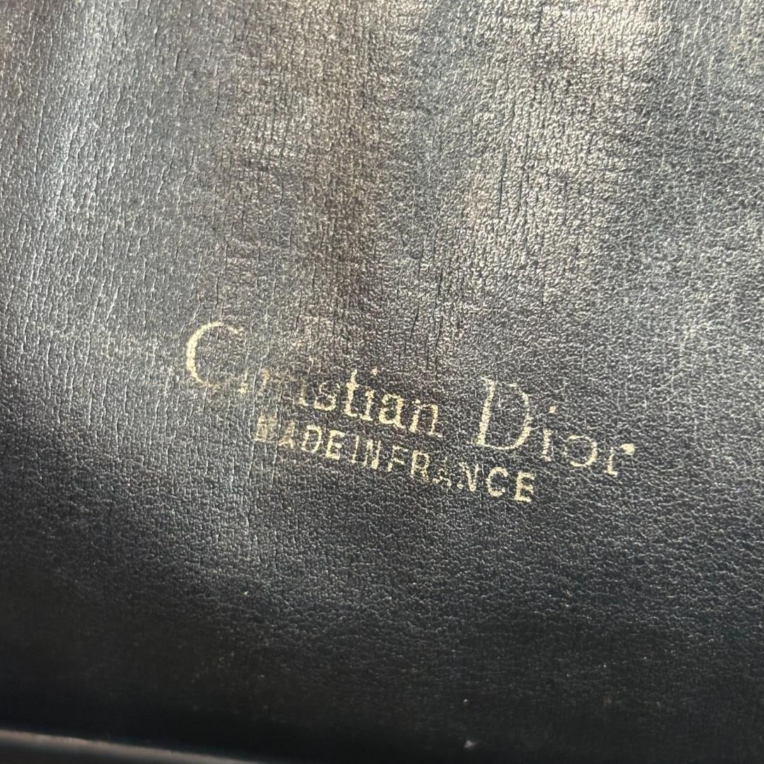 クリスチャン・ディオール トロッター キャンバス ハンドバッグ ネイビー