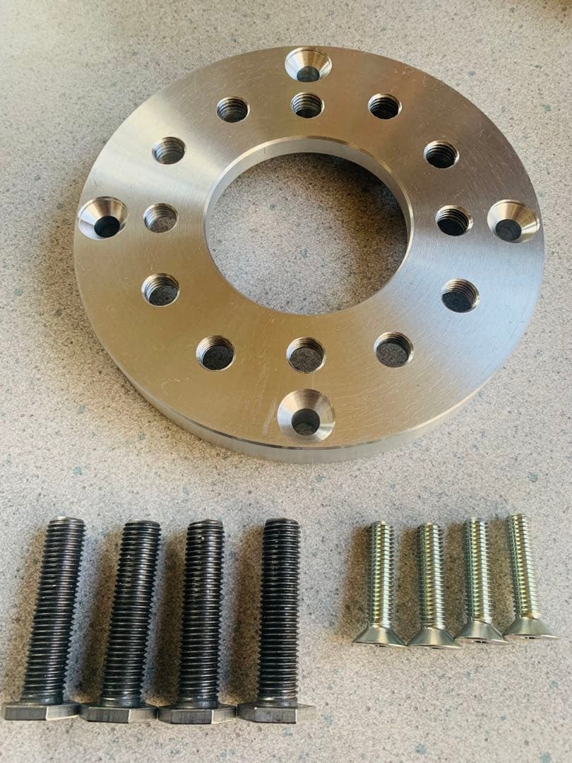 ズーマー　リアハブ変換スペーサー　ハブボルト仕様　マルチPCD 太足　ロンホイ