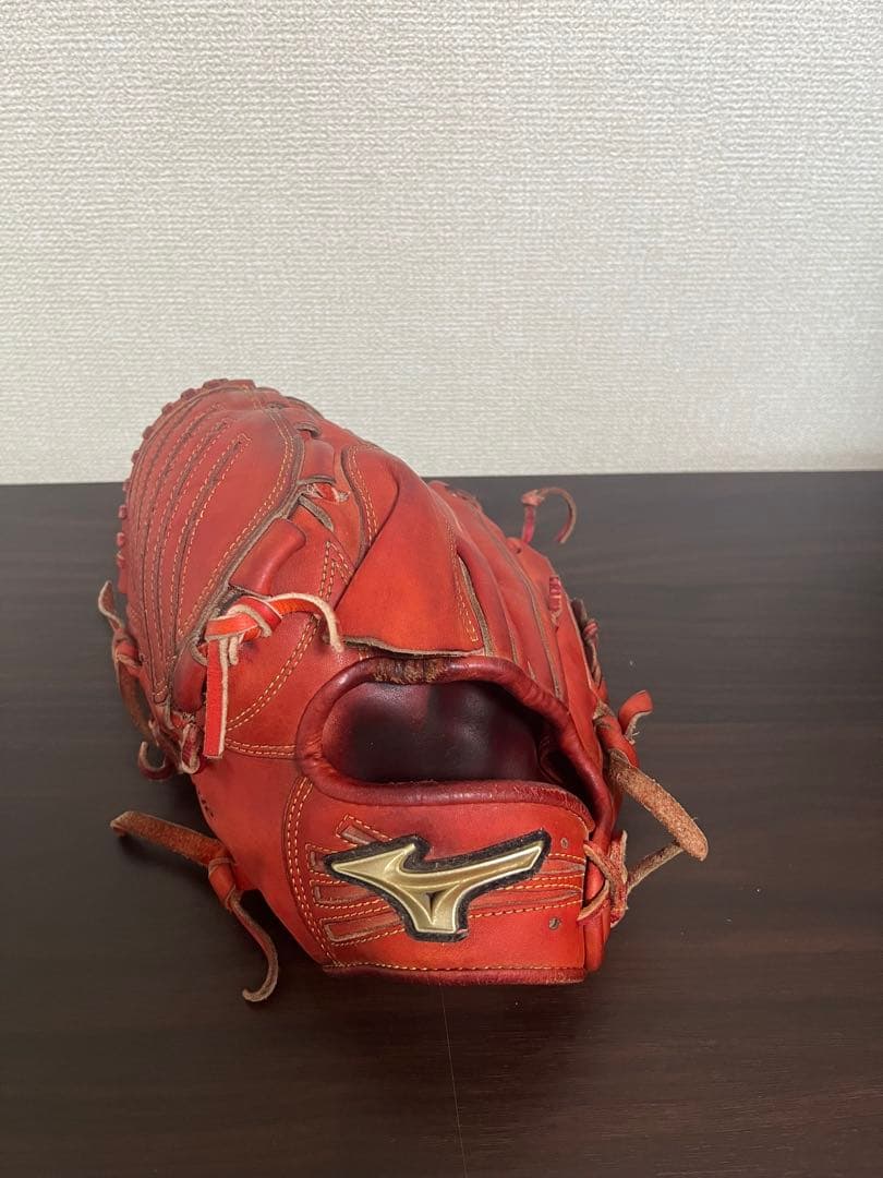 ミズノ　グローバルエリート　硬式グローブ　 投手用　左投げ用　赤色(レッド)
