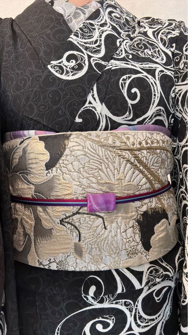 大人兵児帯【シャクヤク】　【シャクヤク紅】セット