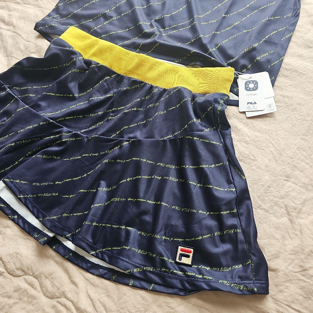 フィラ FILA テニスウェア セットアップ Lサイズ ネイビー