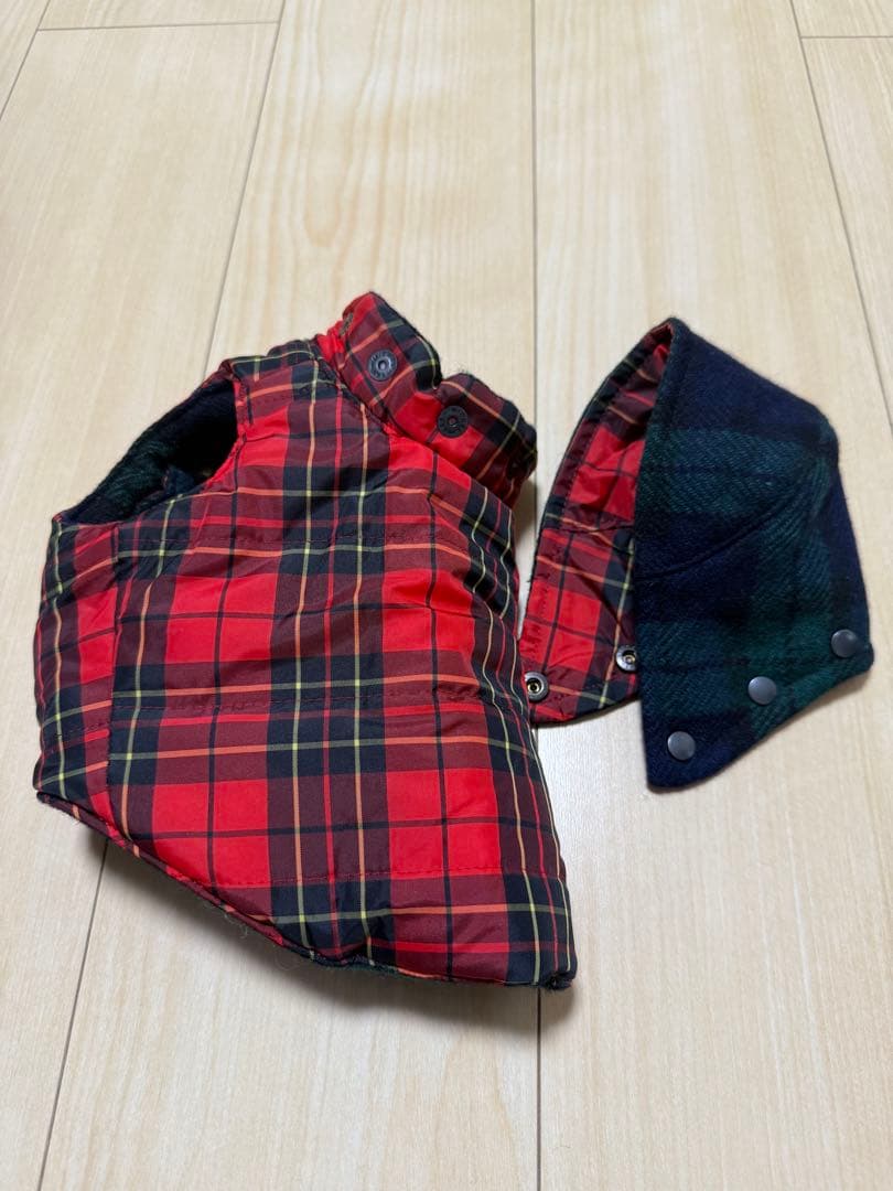 入手困難アトリエgg タータンチェックのウールキルトベスト