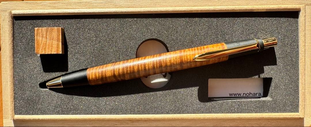 野原工芸ハワイアンコアカーリー極上杢　ボールペンスリム