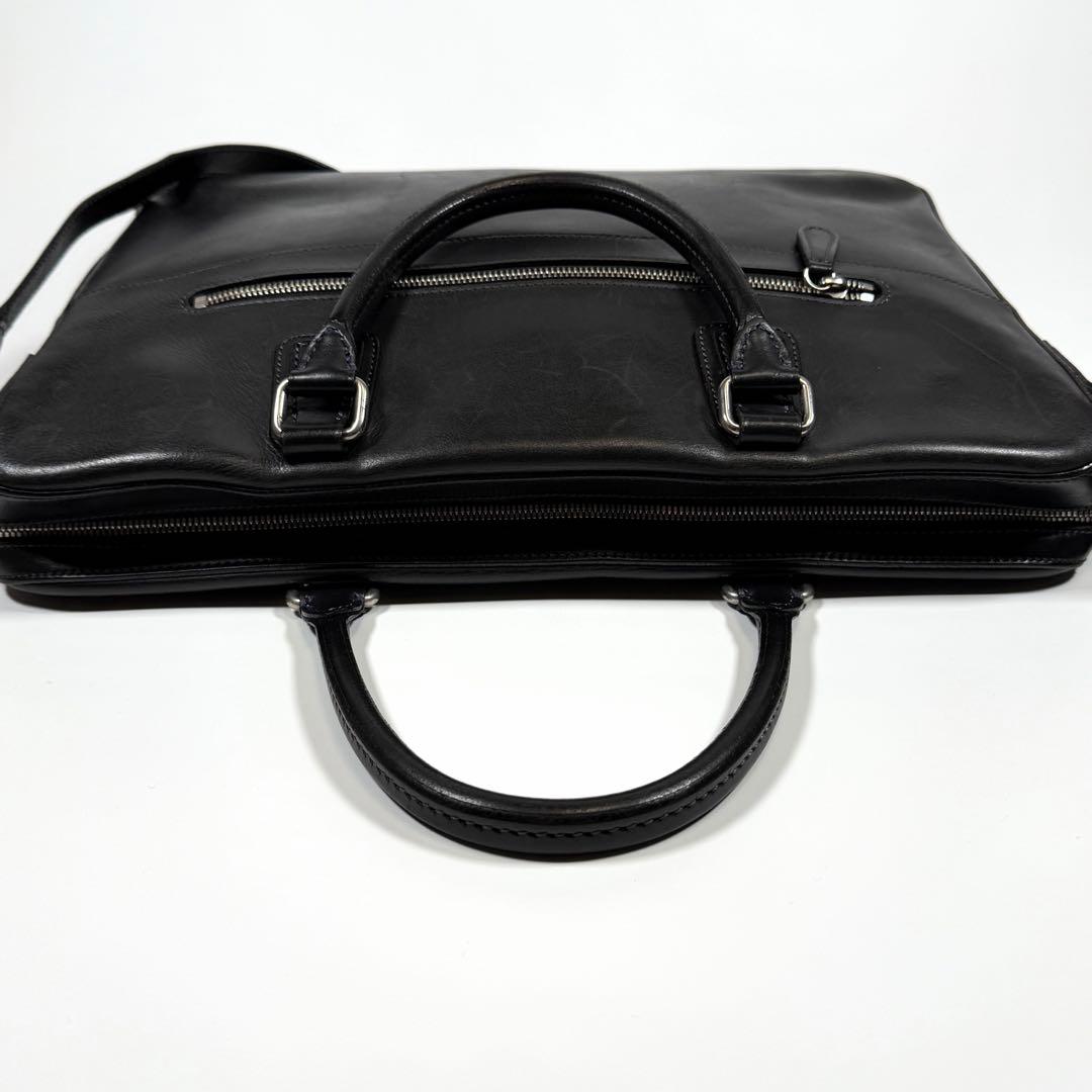 【美品】ソメスサドル　ビジネスバッグ　2way イノベーション　レザー　黒色
