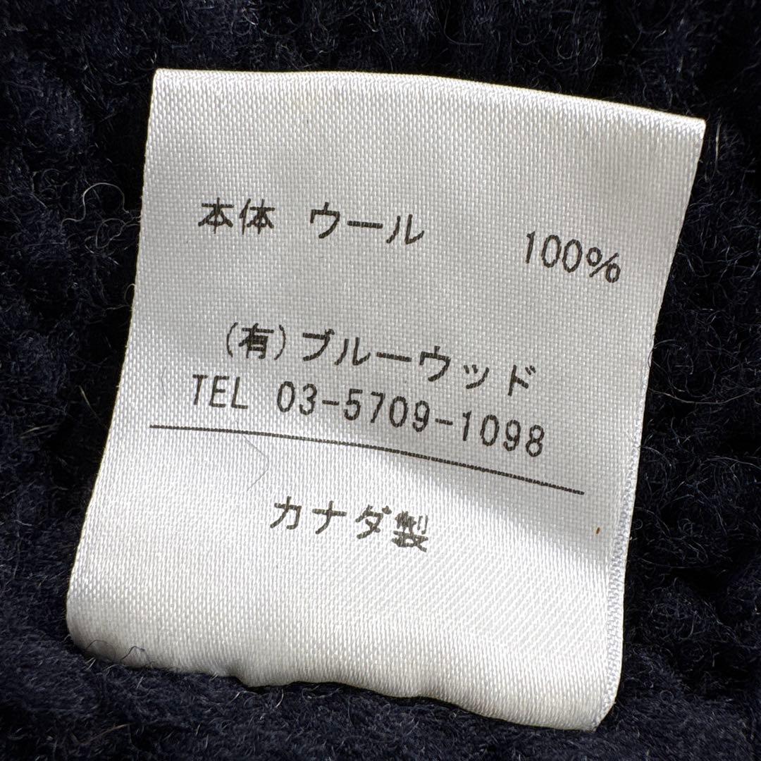 ✨カナダ製・別注✨カナディアンセーター×ロンハーマン　カウチンニット　ジップ　紺