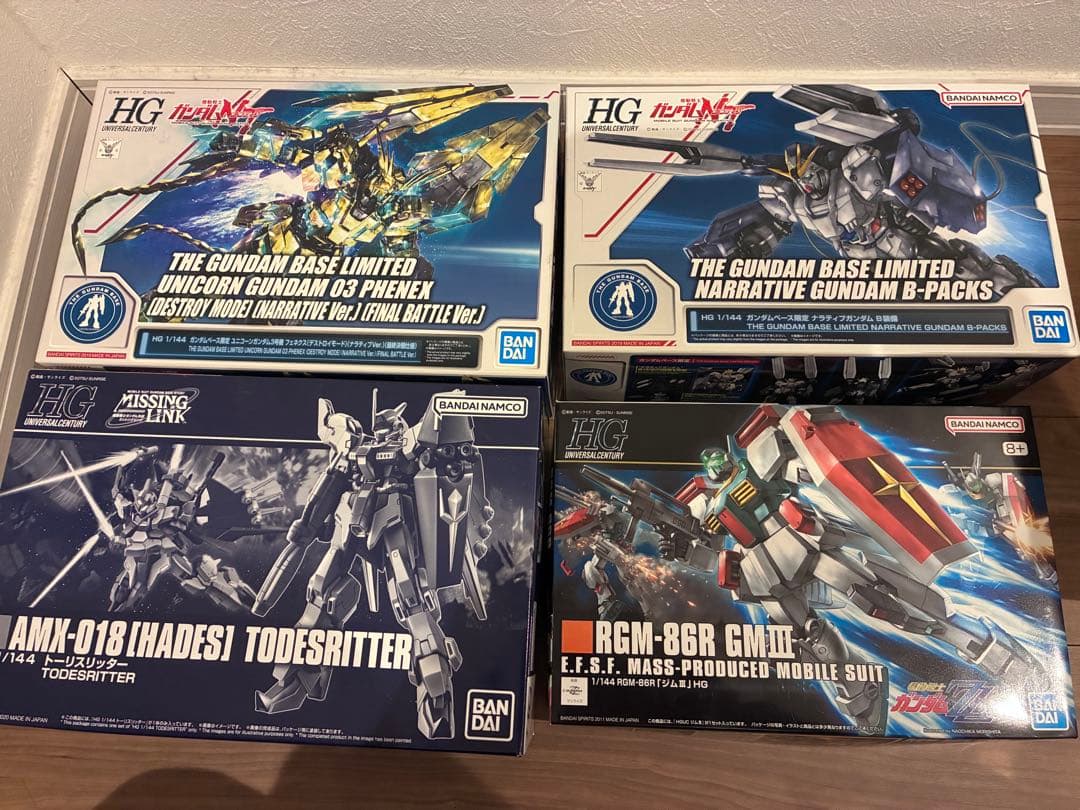 HGフェネクス最終決戦仕様ナラティブガンダムB装備　RGガンダムエピオン　ジムⅢ