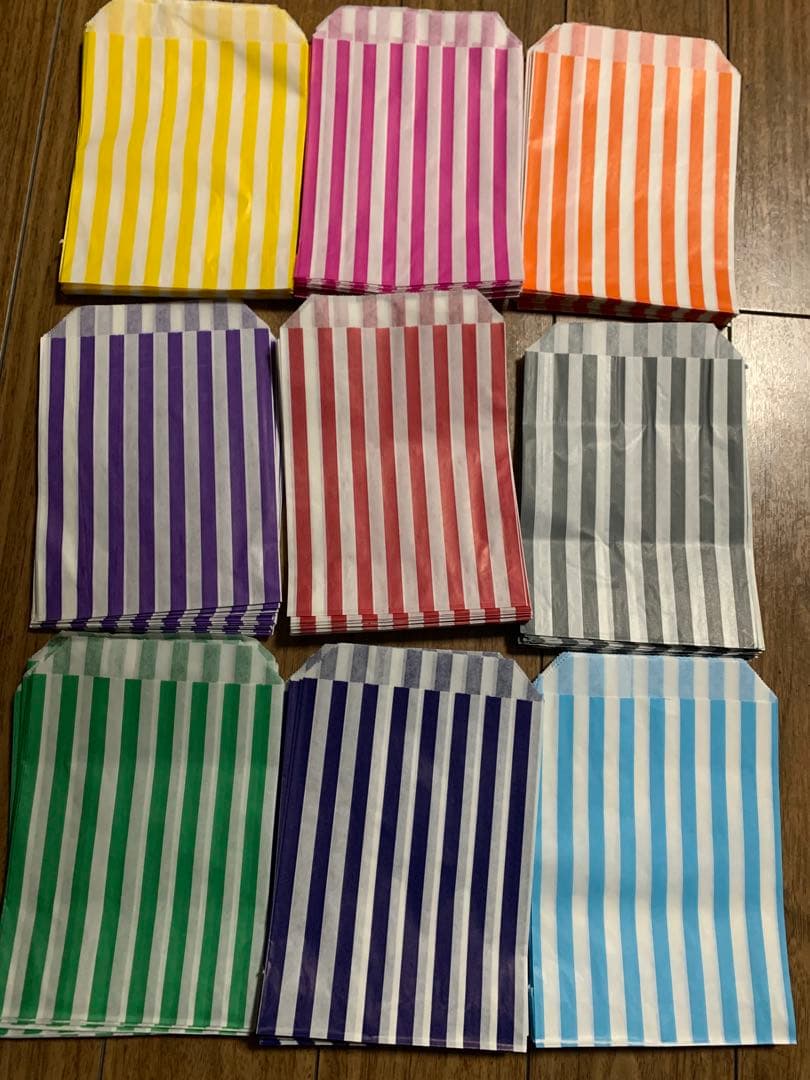 海外紙物　人気イギリス　キャンディ袋　カラフルセット　24種　超大量！2400枚