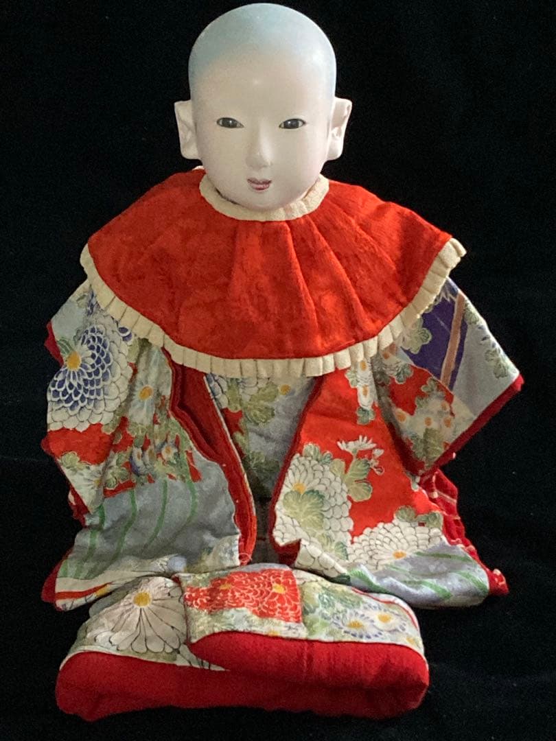 明治期　抱き人形　日本人形　市松人形　42㎝