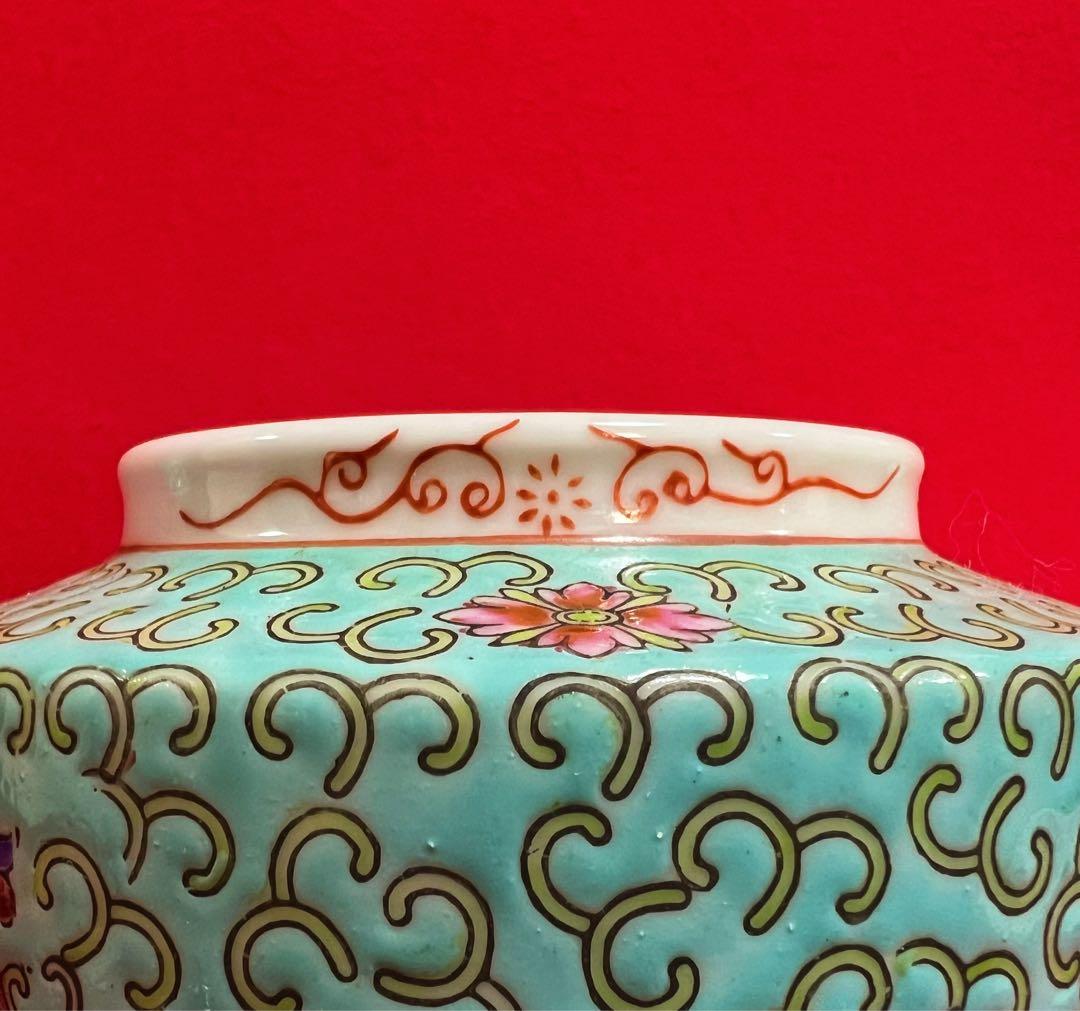 中国美術 粉彩福壽双全蝙蝠 壽 花柄 大茶壺 大急須 水注 中國景德鎮 茶道具