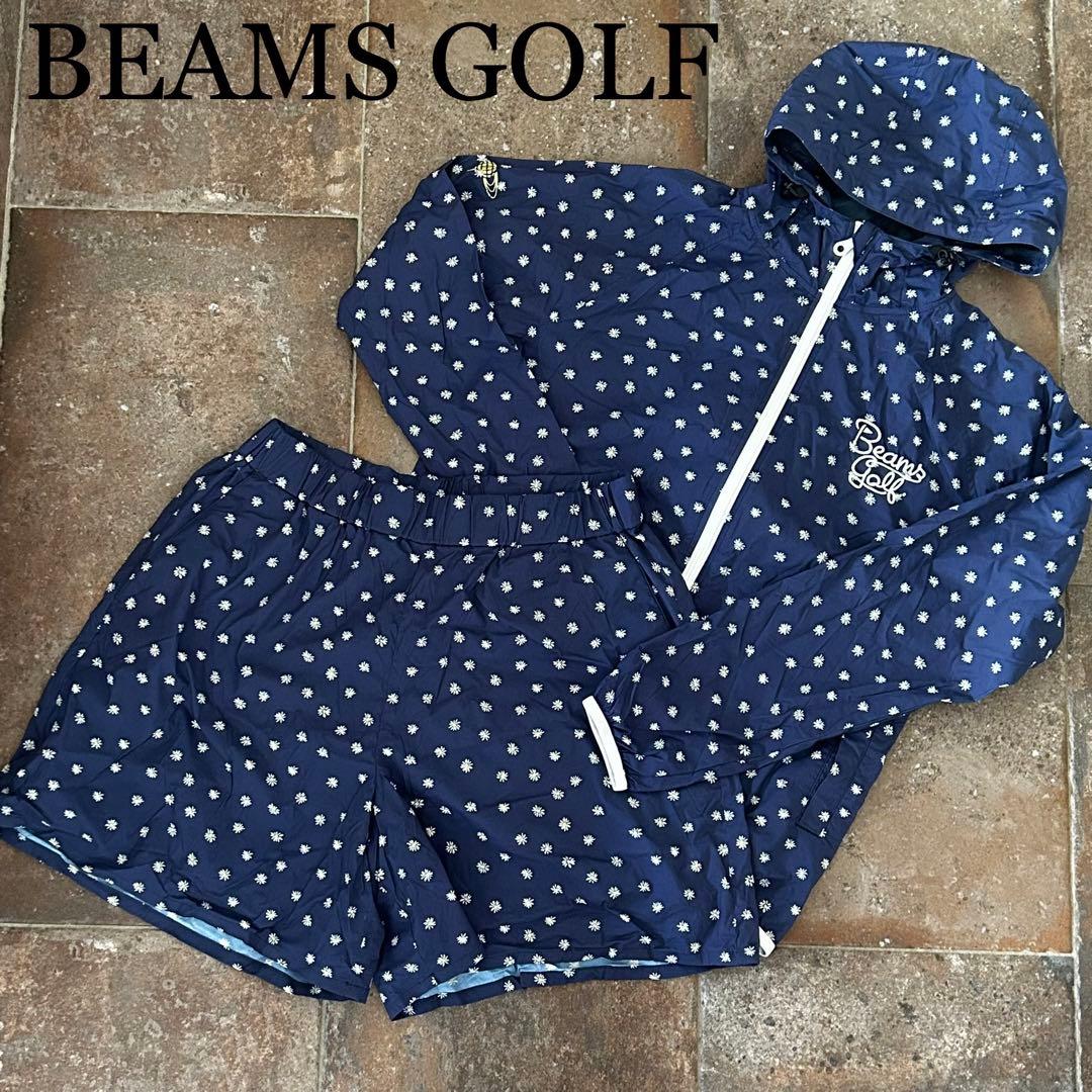 BEAMS GOLF セットアップ　長袖　ショートパンツ　総柄　上下セット