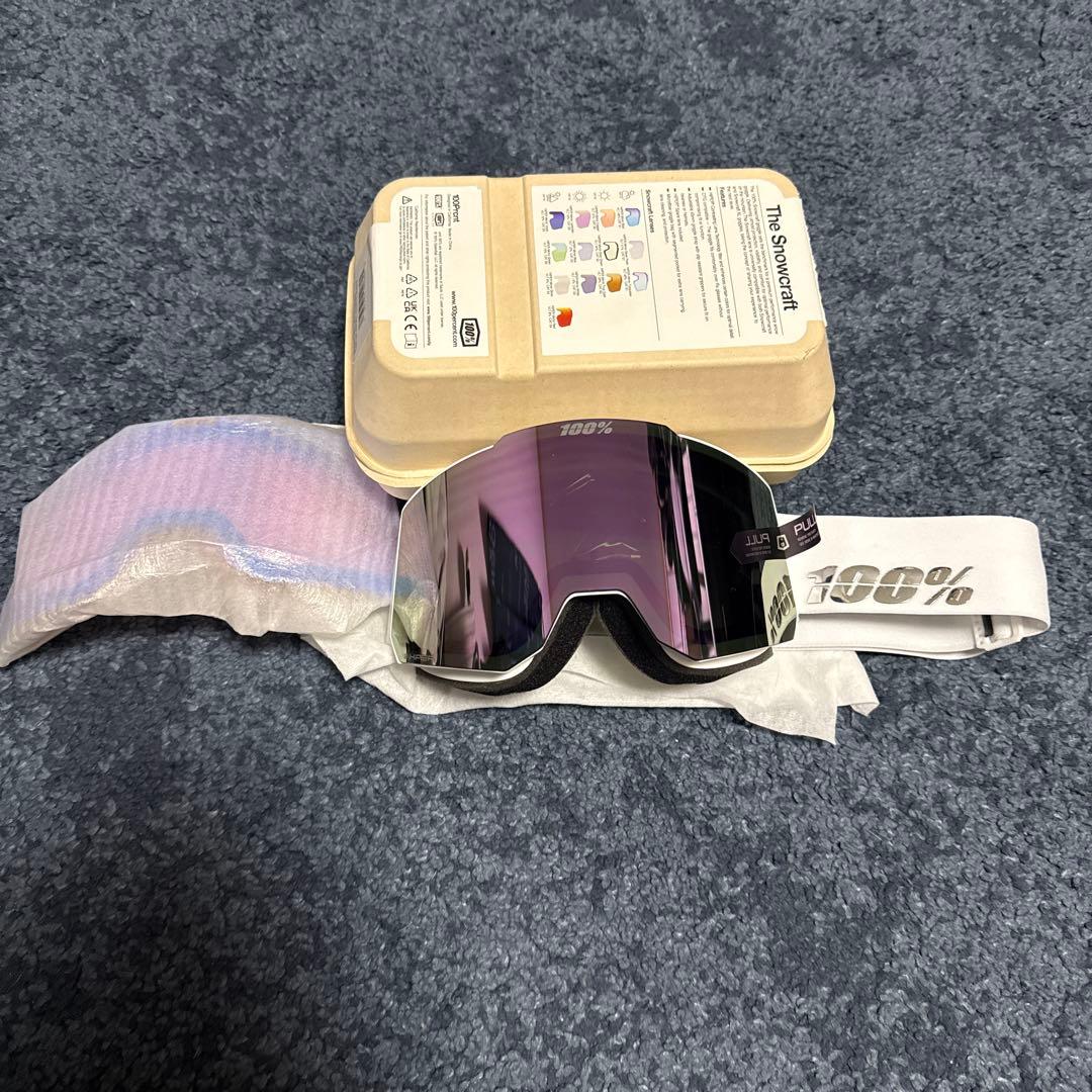 100percent スノーボード ゴーグル ミラー レンズ スペアレンズ付き