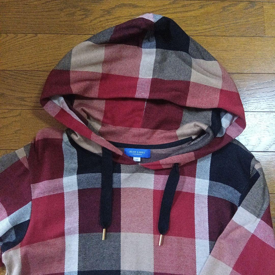 超美品 ブルーレーベルクレストブリッジ フード付きワンピース 38 バーバリー