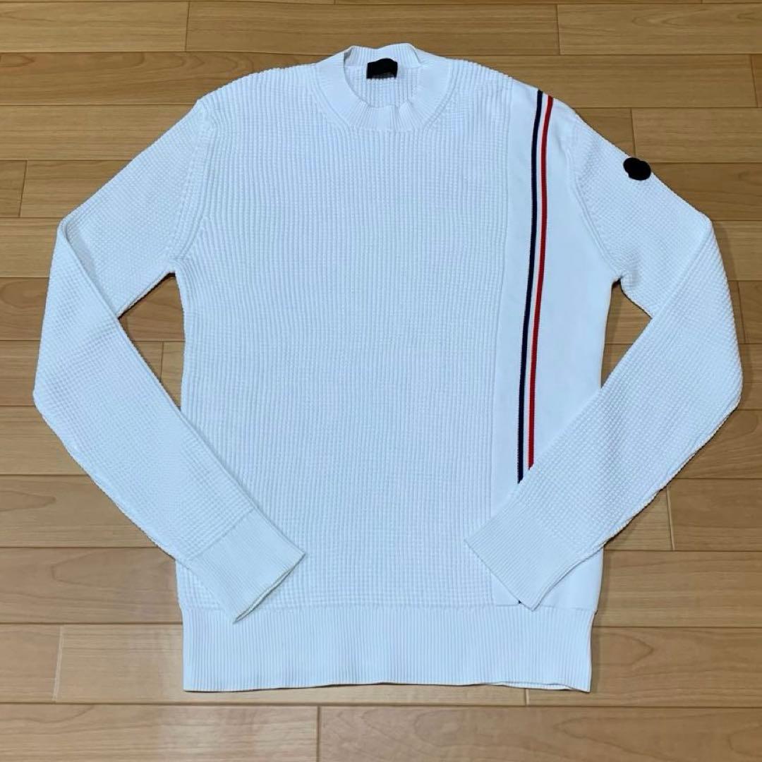 〔美品タグ付〕モンクレール　セーター　ニット　ホワイト　M 国内正規品　5P66